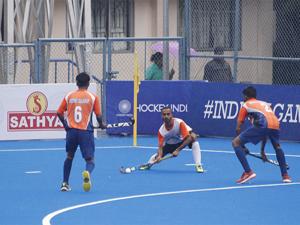 Players in action during sixth day of 13th Hockey India Senior Men National Championship 2023 (Image: HI) 