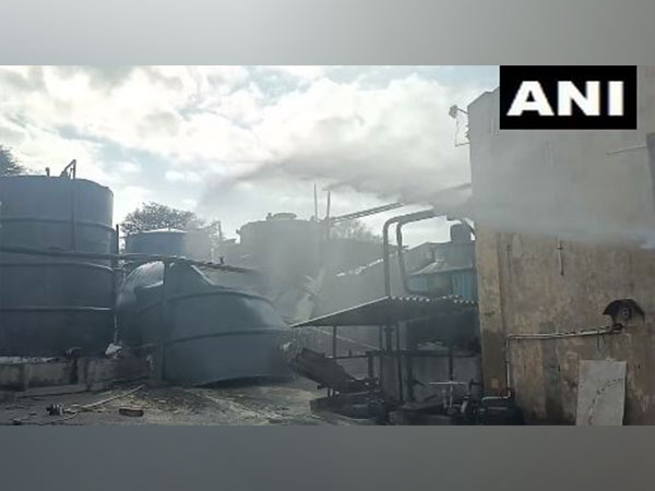 Chemical tank bursts in Ranipet. (Photo/ANI)