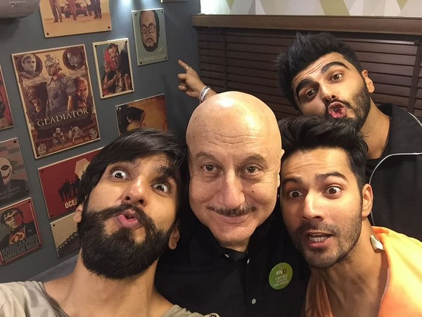 Anupam Kher, Ranveer Singh, Arjun Kapoor, Varun Dhawan (Image Source: Instagram)