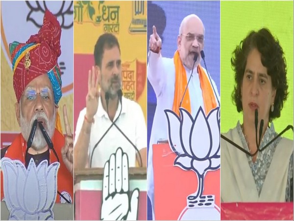 PM Narendra Modi, Rahul Gandhi, Amit Shah, Priyanka Gandhi. (File Photo/ANI)